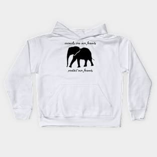 protect our friends - elephant Kids Hoodie